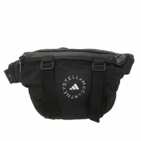 アディダス バイ ステラマッカートニー adidas by Stella McCartney ボディバッグ ウエストバッグ クロスボディバッグ ナイロン 2 way ロゴ 黒 ブラック H 57570 AH 5 GY 18