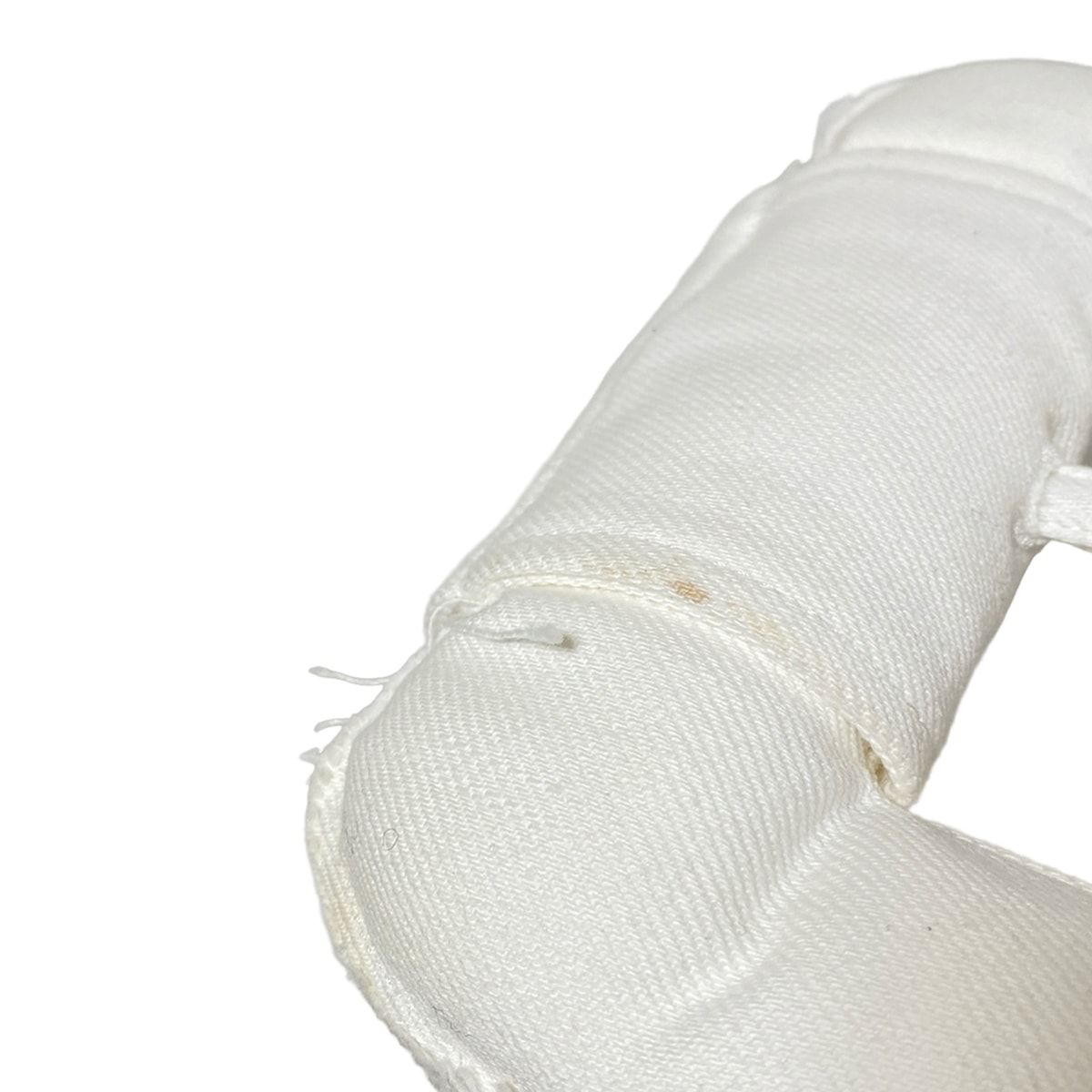  CELINE セリーヌ ベルト XS - 白 ビッグバックル フィービー コットン ベルト 小物