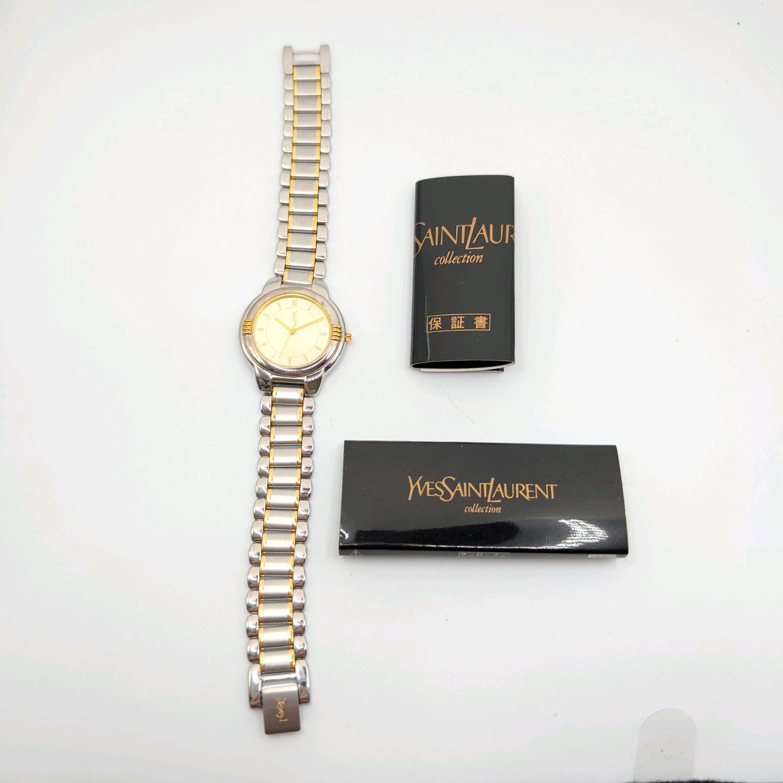 Yves Saint Laurent 6031-G11246 Watch QZ Ladies Gold Silver Combi