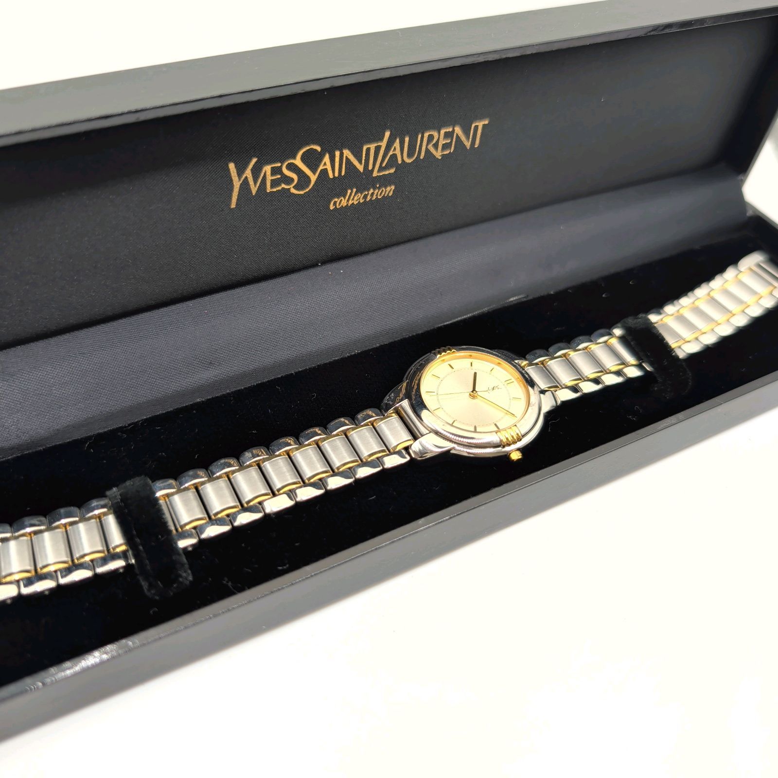 Yves Saint Laurent 6031-G11246 Watch QZ Ladies Gold Silver Combi