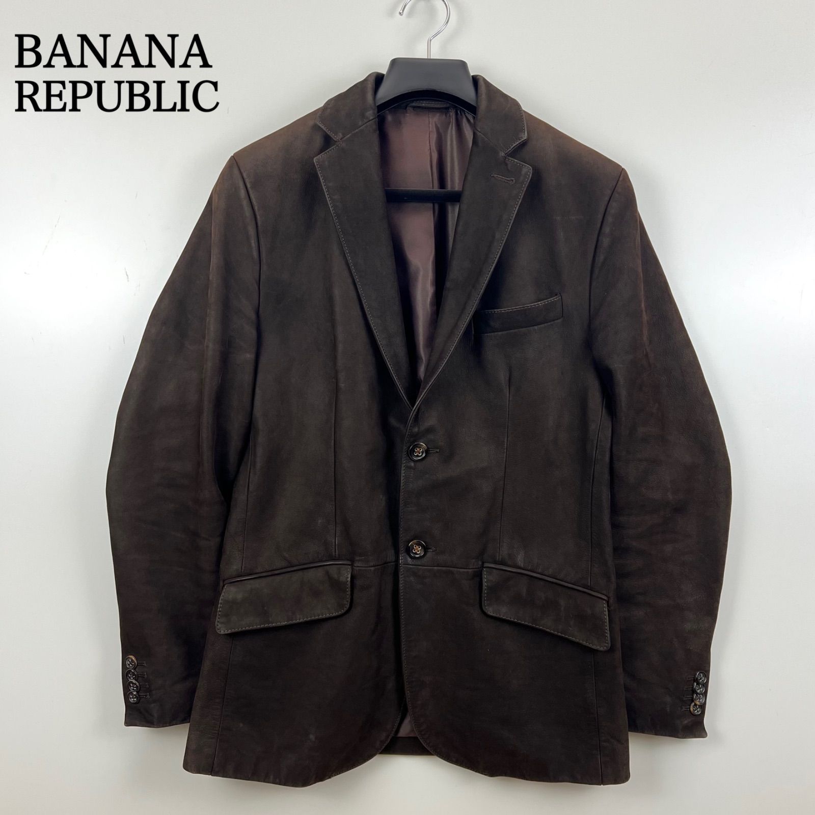 BANANA REPUBLIC 00s 2006 archive Leather 2B jacket S バナナリ