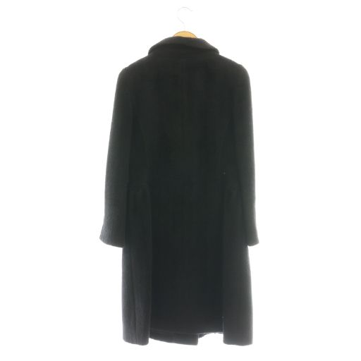 エムズグレイシー M'S GRACY リボン アルパカ混 ステンカラーコート 38
