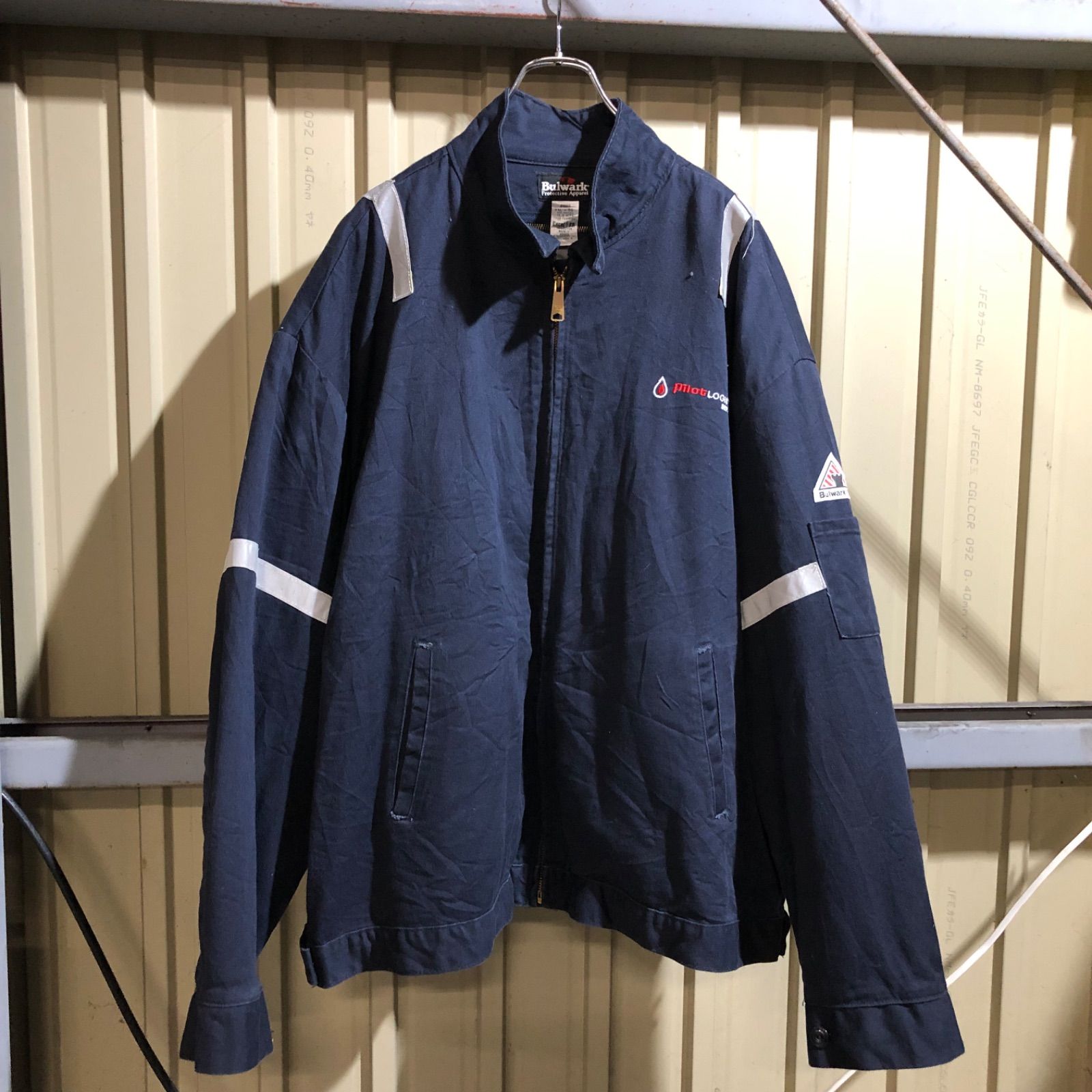 1177 Bulwark ワークジャケット ネイビー XXL ブルワーク フルジップ