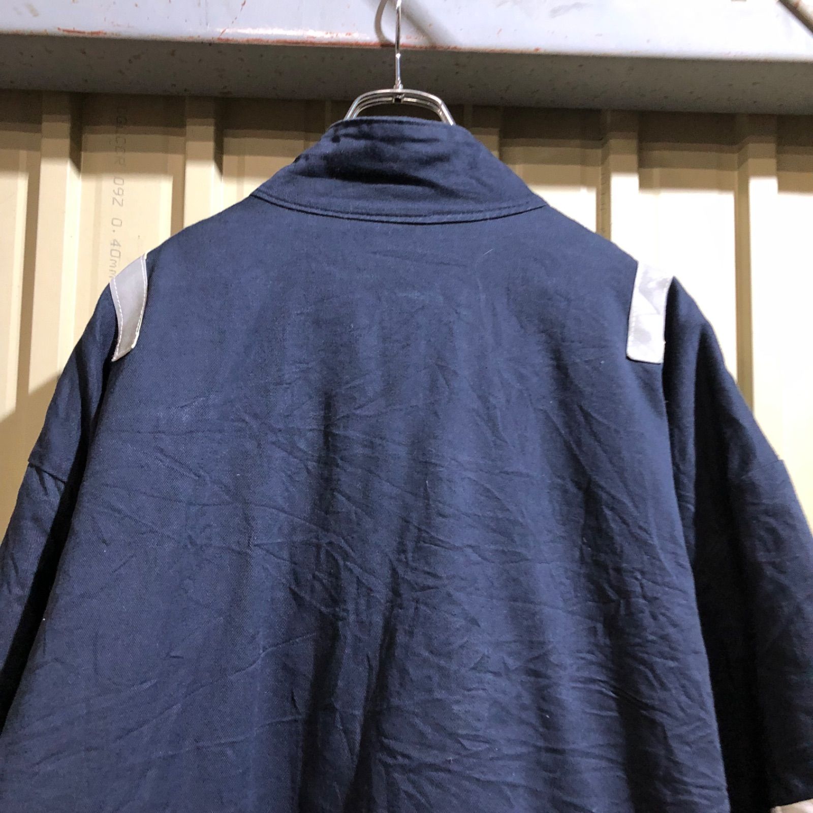 未使用品　ワークジャケット　L　ネイビー　刺繍　デッドストック　Bulwark MILITARY（ミリタリー） 実物 新品 デッドストック イタリア軍