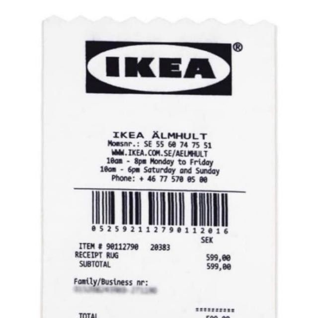 【新品未開封/廃盤】ヴァージル IKEA MARKERAD レシートラグ 未開封品！IKEA ヴァージルアブロー off-white MARKERAD マルケラッド