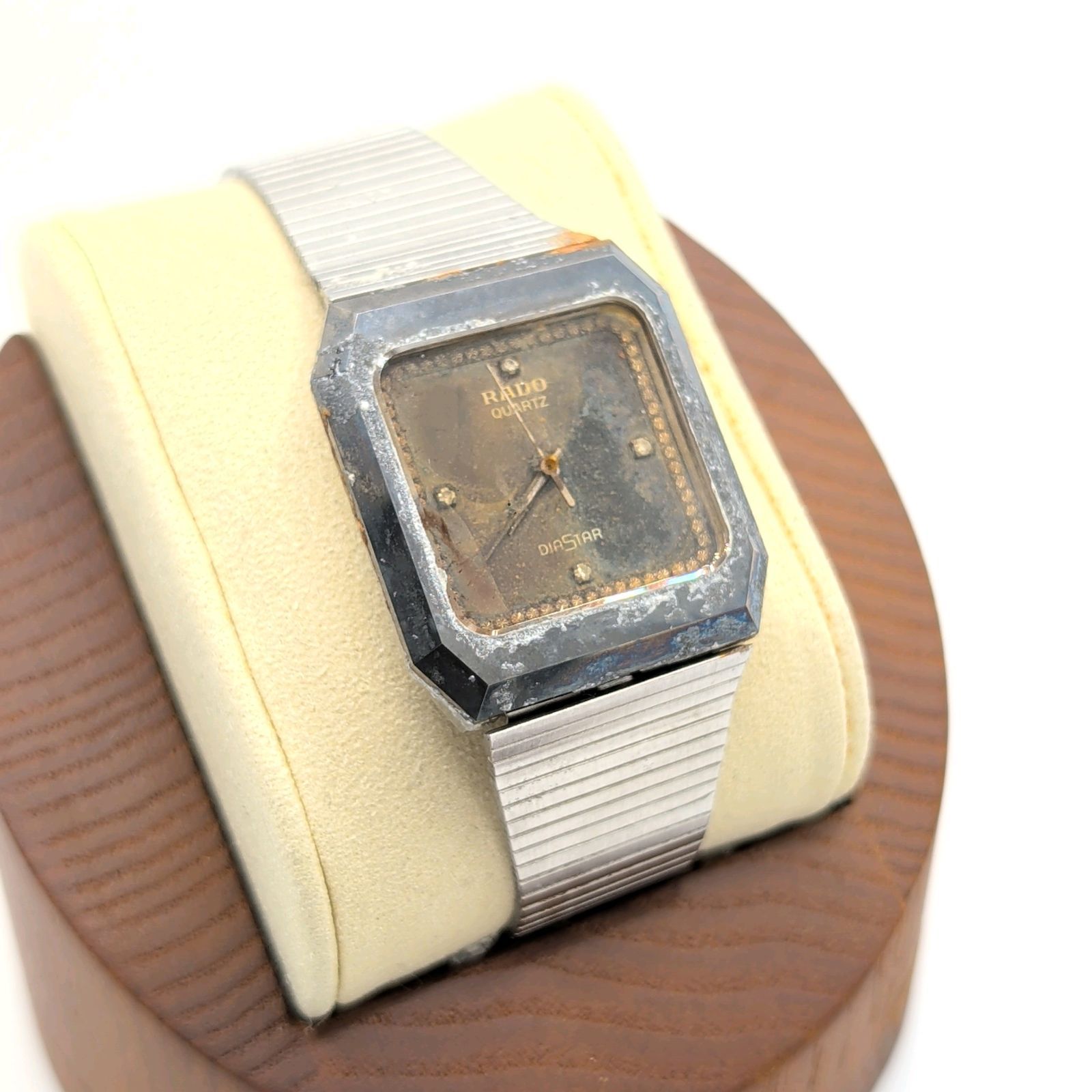 RADO DIASTAR 132.0118.3 Watch QZ Men's Silver Square Y2K 00S