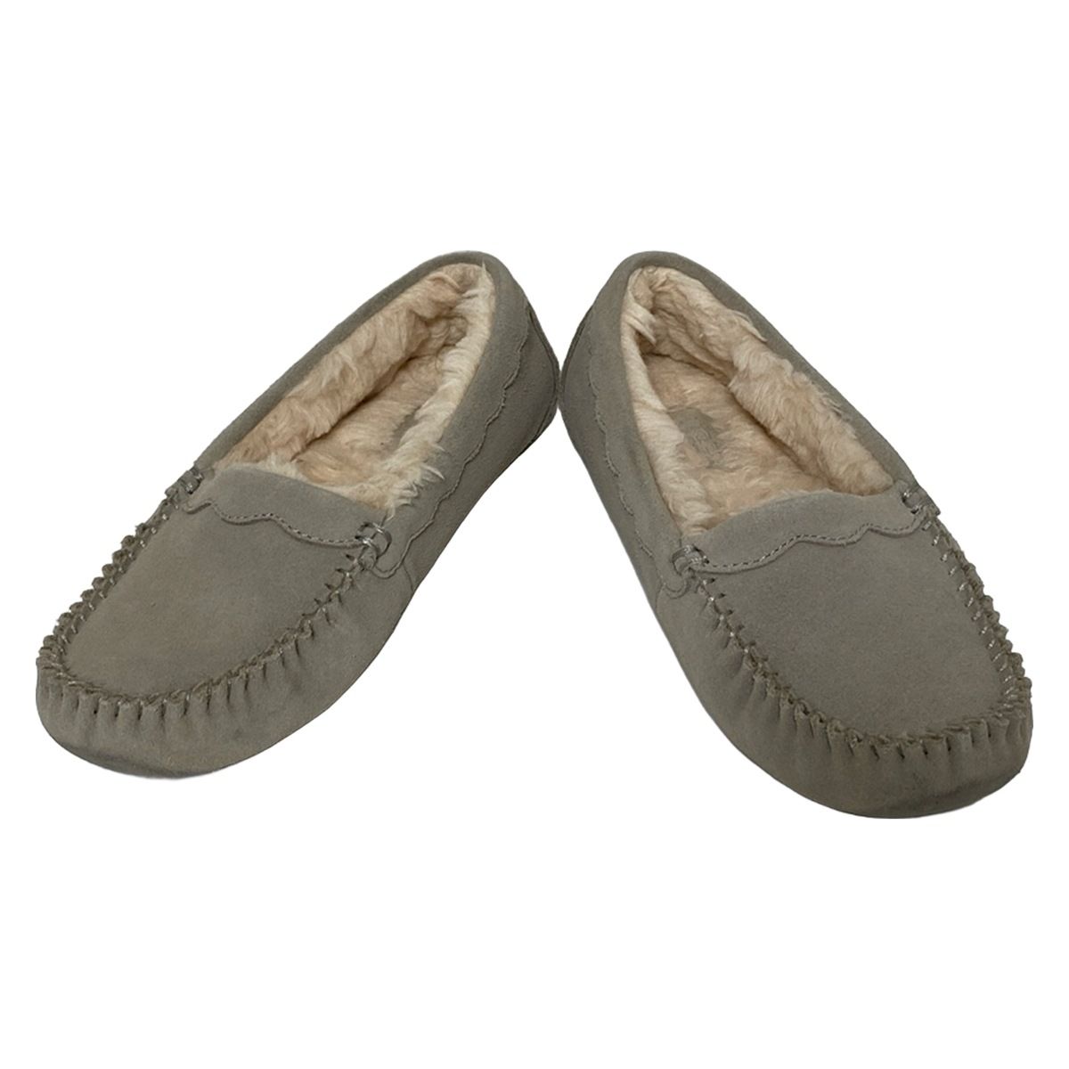 UGG アグ フラットシューズ 22 レディース スカラップドモック 1118841 グレーベージュ モカシン ムートン