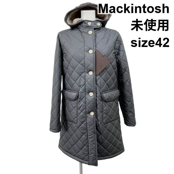 マッキントッシュ Mackintosh アウター コート 長袖 ボア キルティング エコファー グレー 42 XL 13号 レディース S 5 Y 395