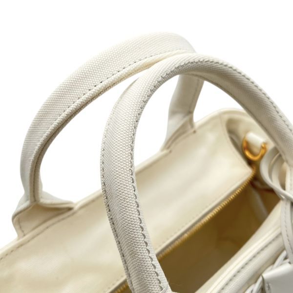 □ プラダ PRADA かごバッグ ショルダーバッグ ウィッカー カナパ