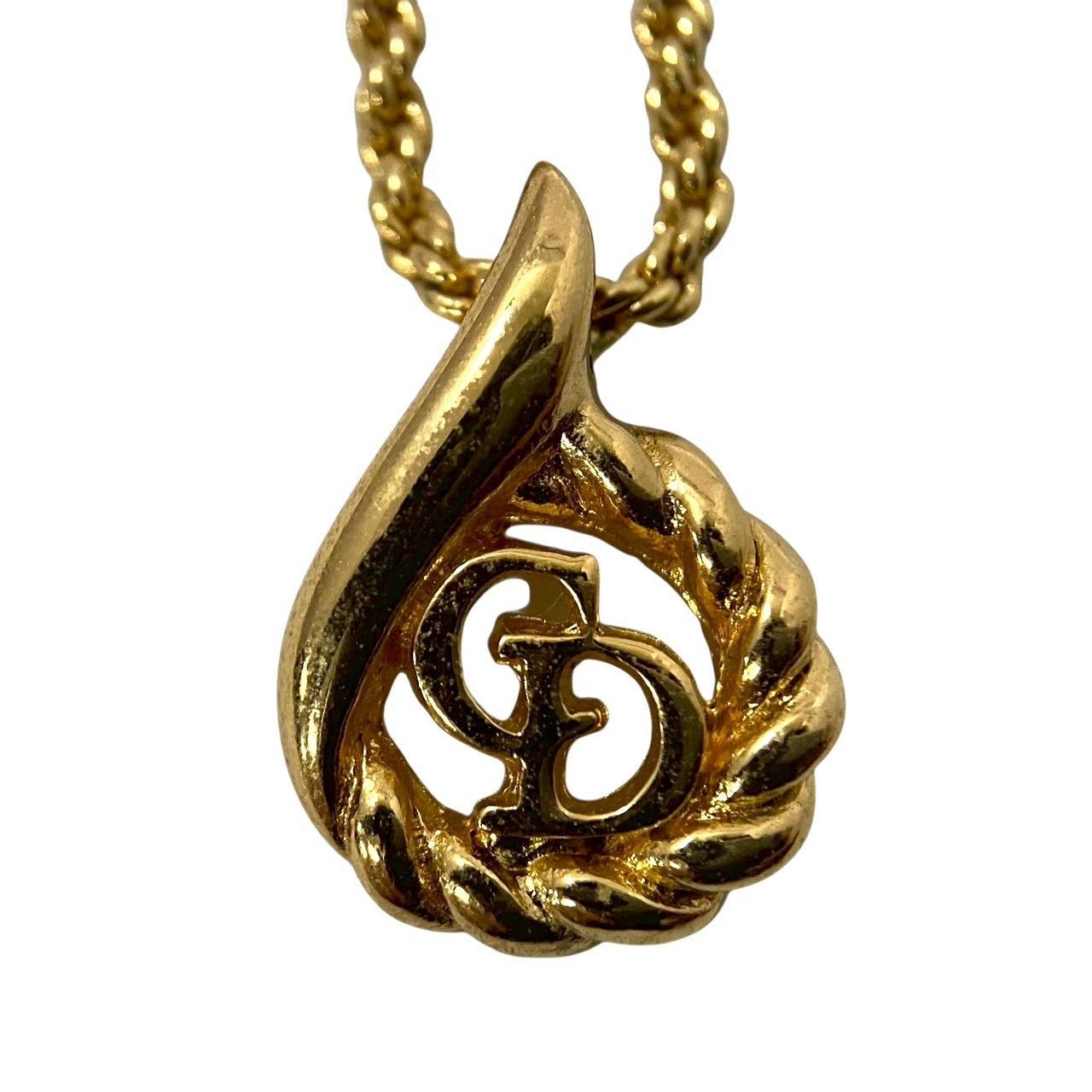 Dior】CDロゴ ネックレス ゴールド/金カラー サークル ヴィンテージ