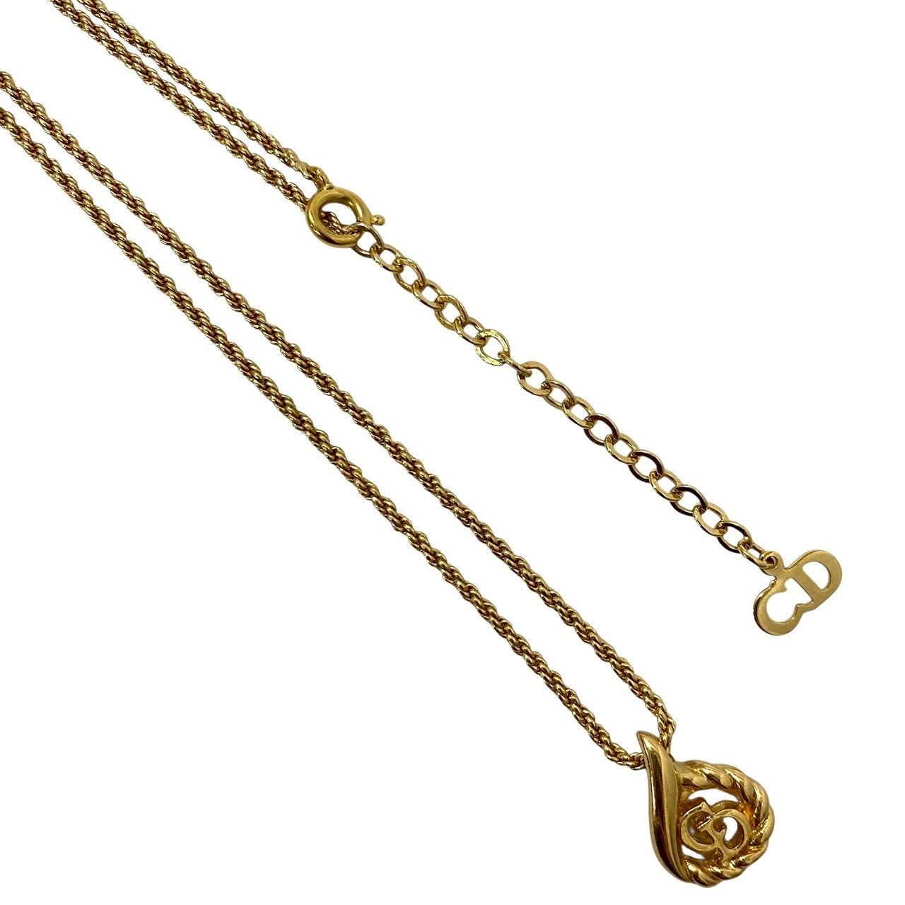 Dior】CDロゴ ネックレス ゴールド/金カラー サークル ヴィンテージ