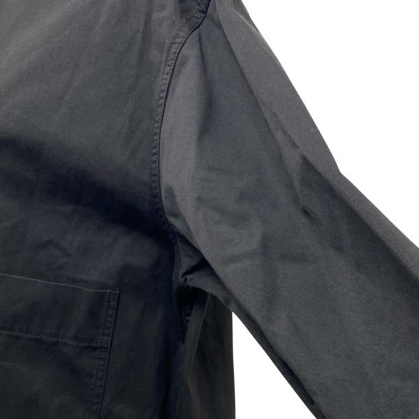  エムエイチエル MHL. シャツワンピース ロング丈 七分袖 スタンド Iライン 黒 ブラック コットン100％ 2 M 9号 レディース S 5 Y 392 長袖 七分袖 シャツワンピース