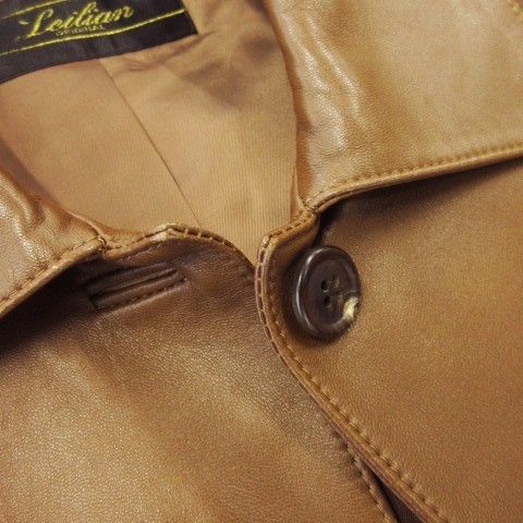 レリアン Leilian レザージャケット 羊革 本革 ステンカラー 総裏地 7