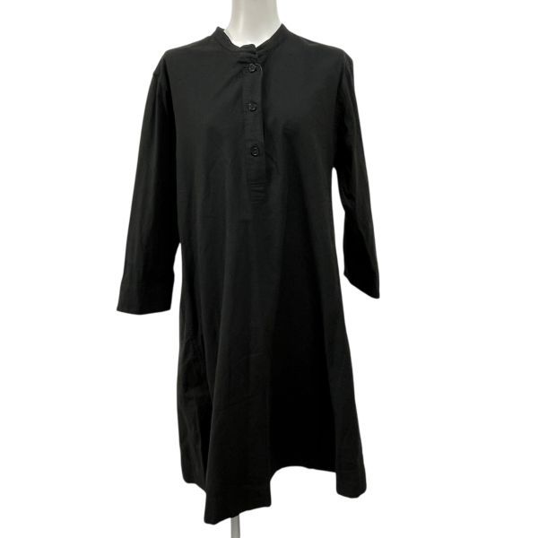 MARGARET HOWELL コットンウール シャツワンピース 黒　Ｍ相当 ◇ マーガレットハウエル MARGARET HOWELL シャツワンピース ロング