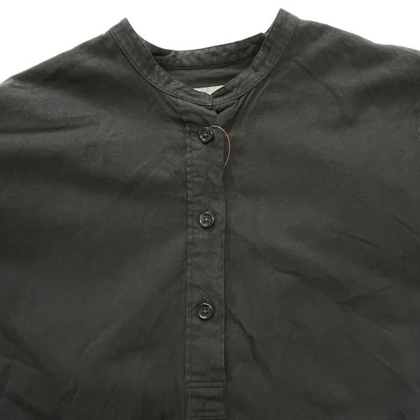  マーガレットハウエル HOWELL シャツワンピース ロング スタンド 長袖 黒 M 9号 レディース S 5 Y 434 長袖 七分袖 シャツワンピース