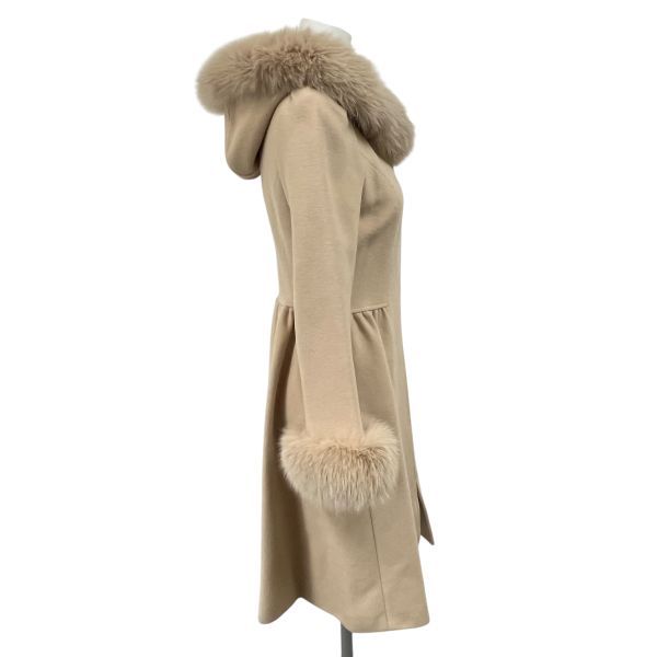 □ ルネ Rene アウター ロングコート ウールコート 長袖 FOXファー