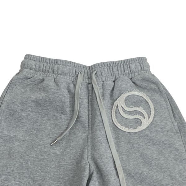 ステラマッカートニー STELLA McCARTNEY S-Wave スウェットパンツ 24 SS ワイド ライトグレー コットン100％ XXS 3号 レディース S 5 Y 425