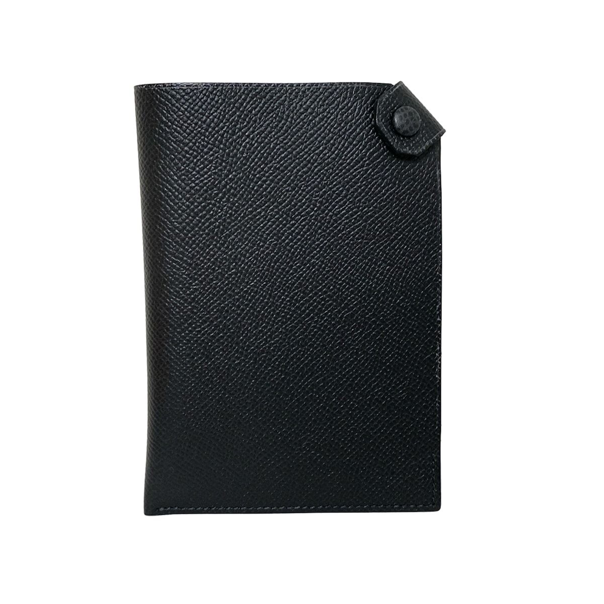 HERMES エルメス 小物入れ ターマックPM 黒 パスポートケース シルバー金具