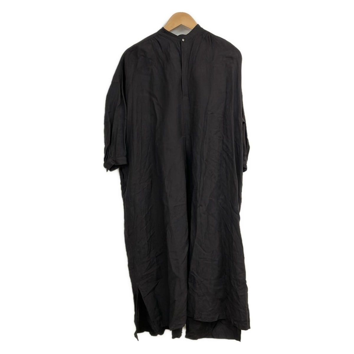 suzuki takayuki スズキタカユキ ワンピース レディース - ダークグレー 七分袖 マキシ丈