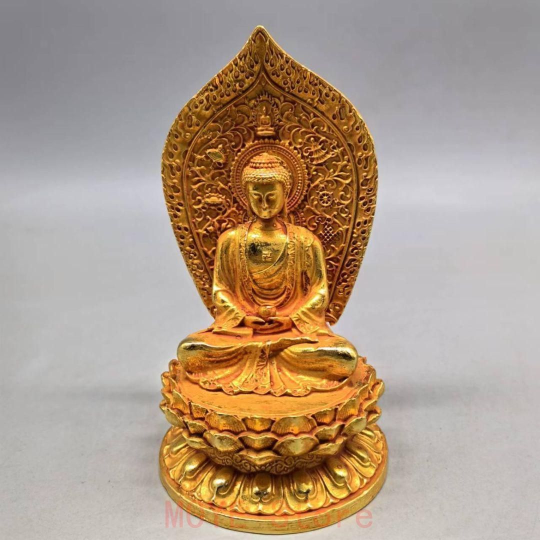 釈迦牟尼仏 仏像 工芸品 美術品 置物gy1216 - メルカリ
