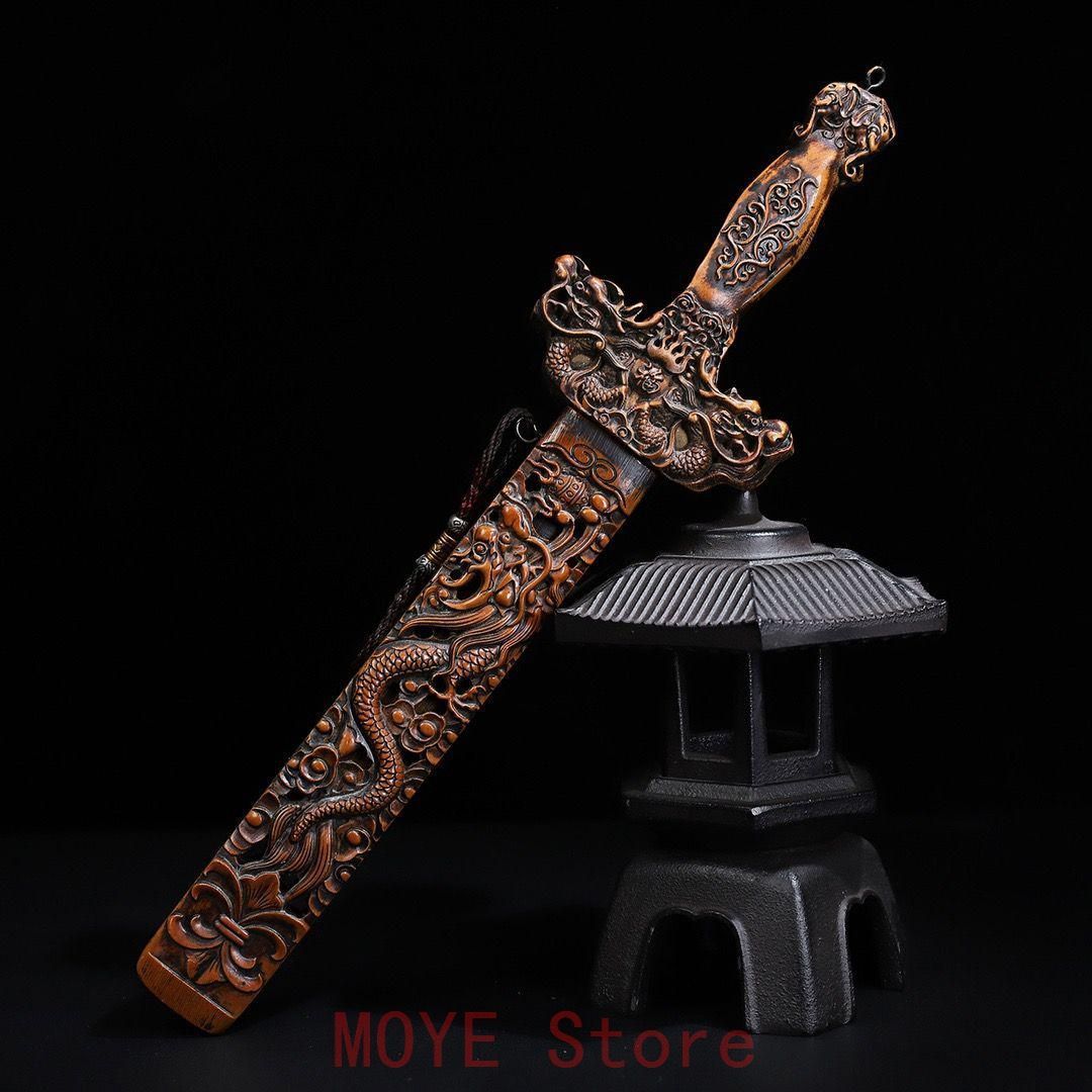 透かし彫り祥瑞龍騰宝剣 リビング 書斎 装飾品 現代工芸品美術品 置物