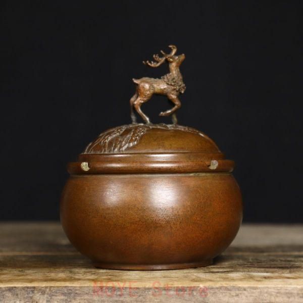 鹿 香炉 灰皿 装飾品 置物gy 1216