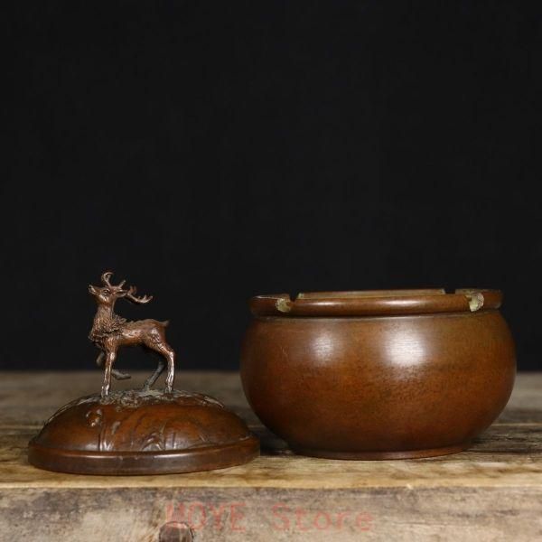 鹿 香炉 灰皿 装飾品 工芸品 美術品 置物gy1216 【公式通販】