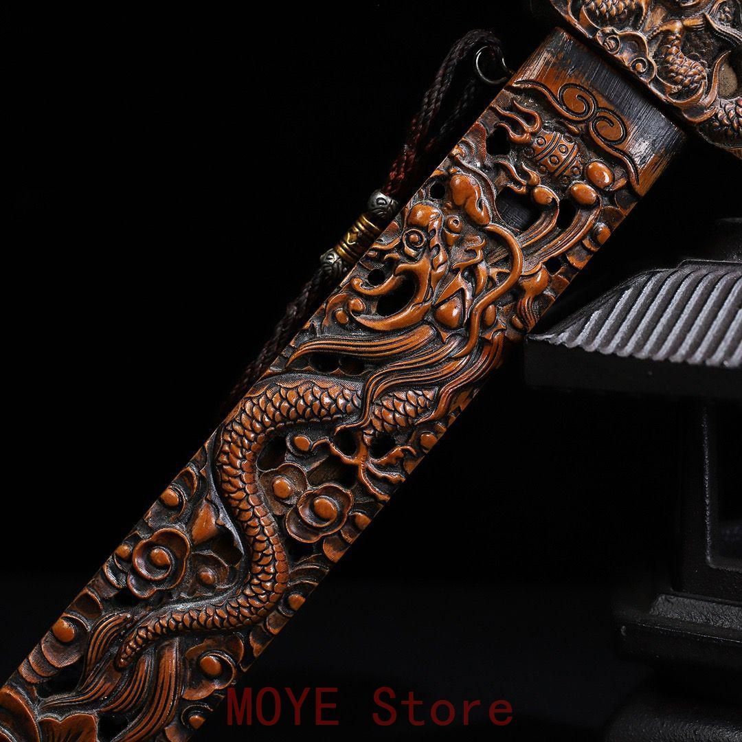 透かし彫り祥瑞龍騰宝剣 リビング 書斎 装飾品 現代工芸品美術品 置物