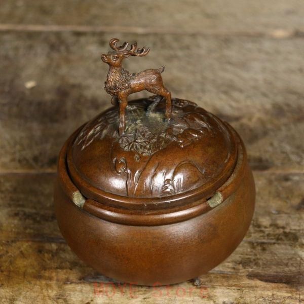 鹿 香炉 灰皿 装飾品 置物gy 1216