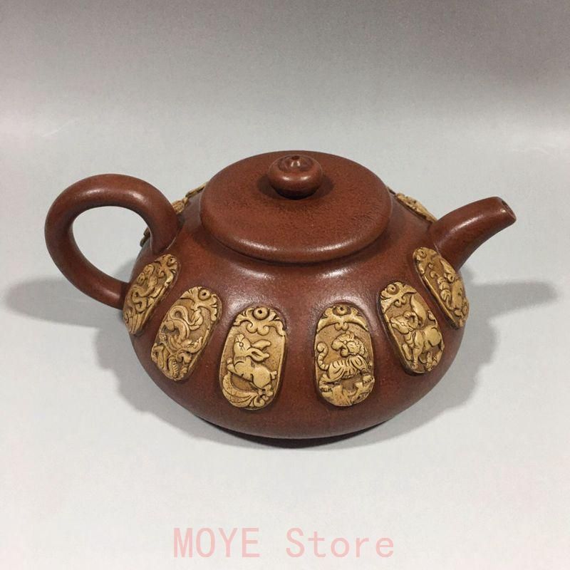 宜興紫砂壷 十二支壺 茶道具 煎茶道具 宜興紫砂壷 十二支壺 茶道具 煎茶道具gy1216 - メルカリ