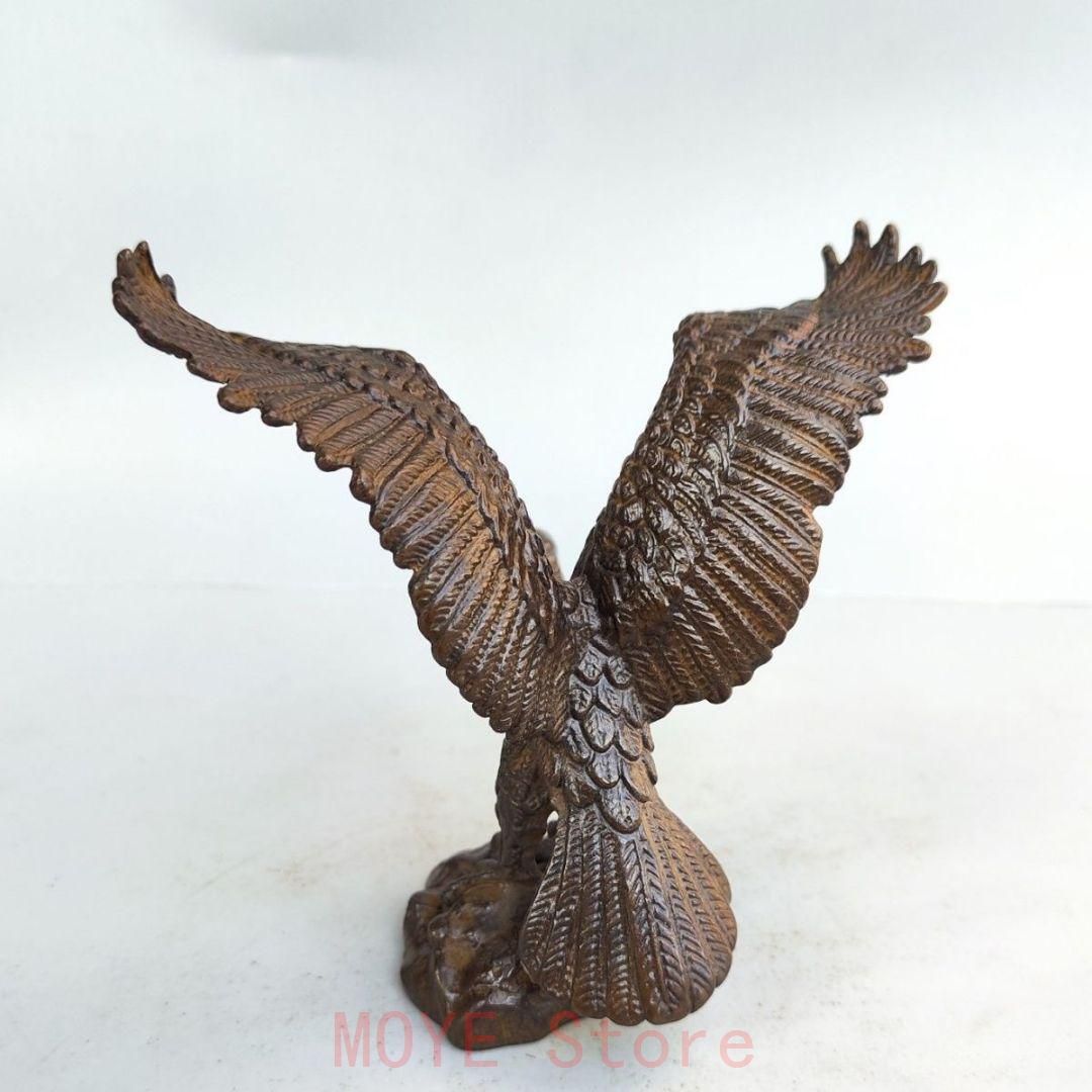 鷹の置物 銅器 文房具 茶道具 重厚 極細工 工芸品 美術品 銅器 鷹 文房具 茶道具 装飾品 工芸品 美術品 置物gy1216 - メルカリ