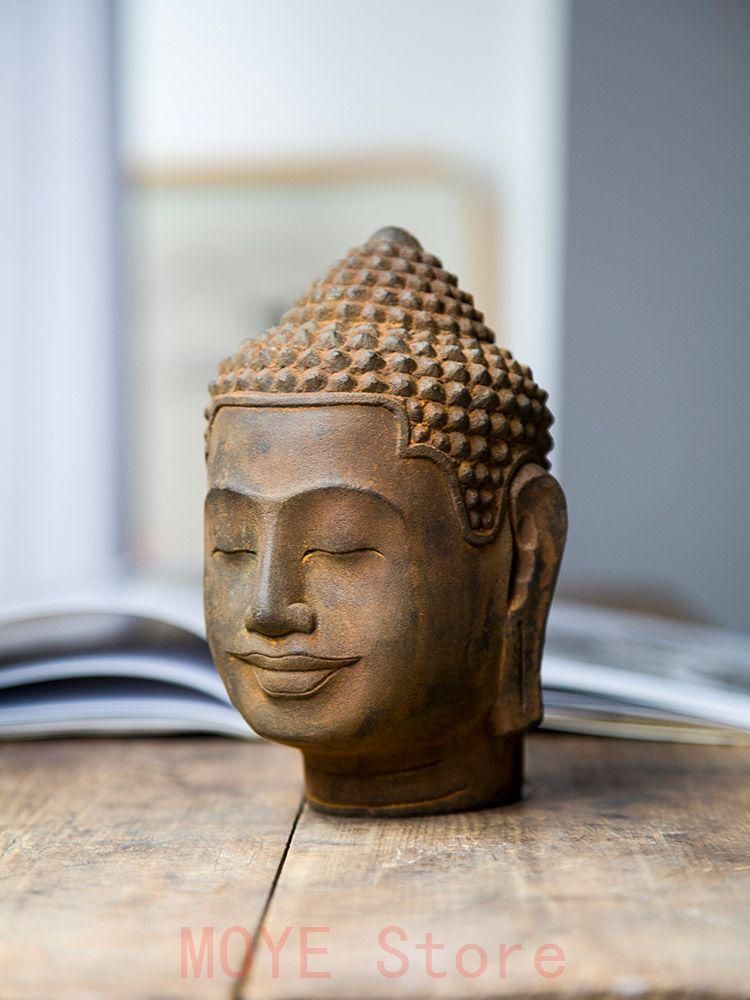 仏教美術 仏頭 装飾品 置物gy 1216