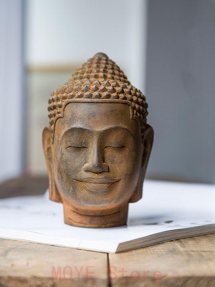 仏教美術 仏頭 装飾品 置物gy 1216