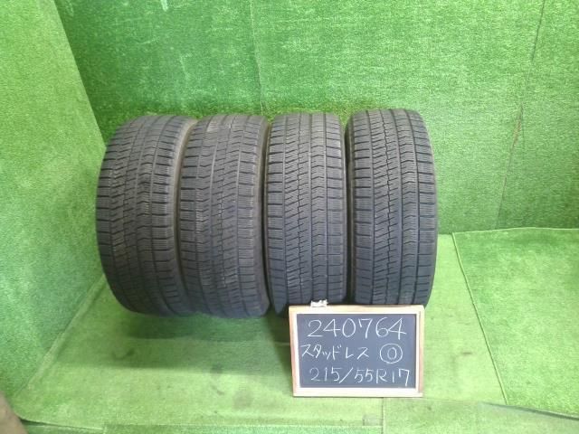 T662　215/55R17　ブリヂストン　スタッドレス4本　2019年　シワ有 中古】17インチ 冬 スタッドレスタイヤ 215/55R17 4本 ブリヂストン