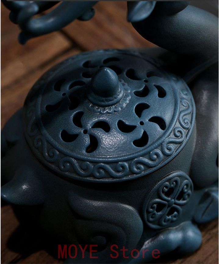 福鹿 香炉 陶磁器 装飾品 工芸品 美術品 置物gy1216 - メルカリ