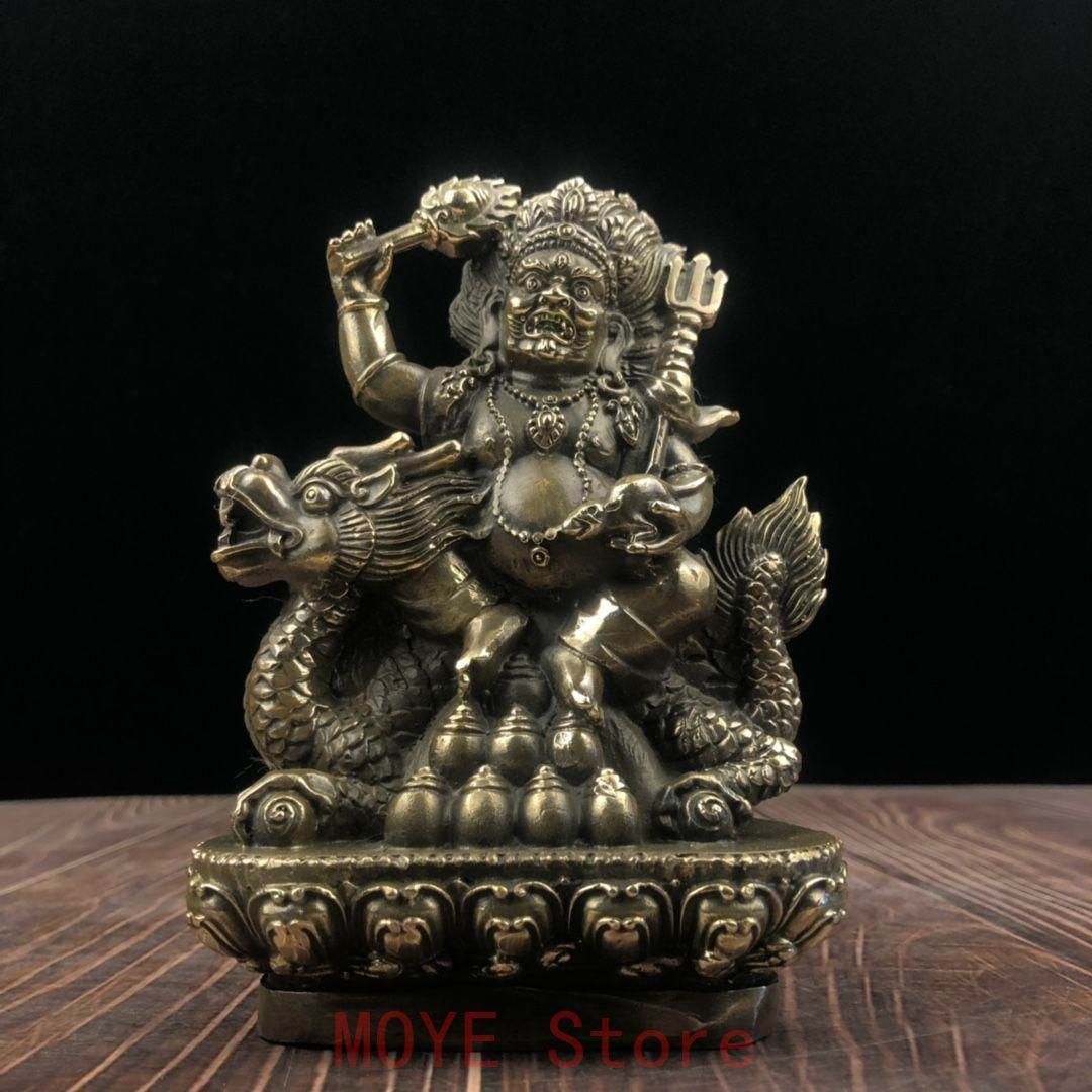 騎竜黄財神仏像 現代工芸品 美術品 置物gy1216 - メルカリ