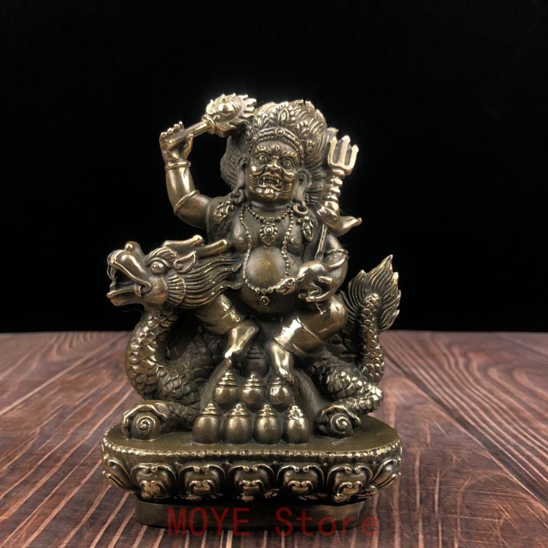 騎竜黄財神仏像 現代工芸品 美術品 置物gy1216 - メルカリ