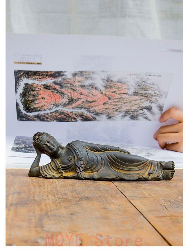 仏教美術 仏像 寝仏釈迦牟尼仏 工芸品 美術品 置物gy1216 - メルカリ