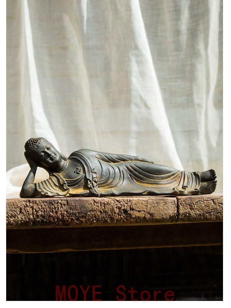 仏教美術 仏像 寝仏釈迦牟尼仏 工芸品 美術品 置物gy1216 - メルカリ