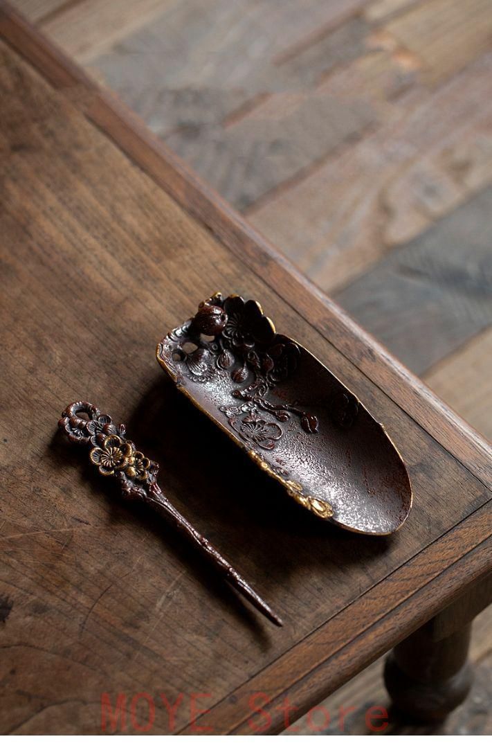 梅の花の手浮彫り茶則 茶杓 新品未使用 茶道具gy1216 - メルカリ