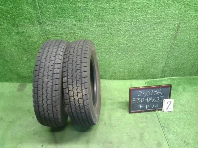 中古】12インチ 冬 スタッドレスタイヤ 145R12 6PR 2本 ダンロップ 22