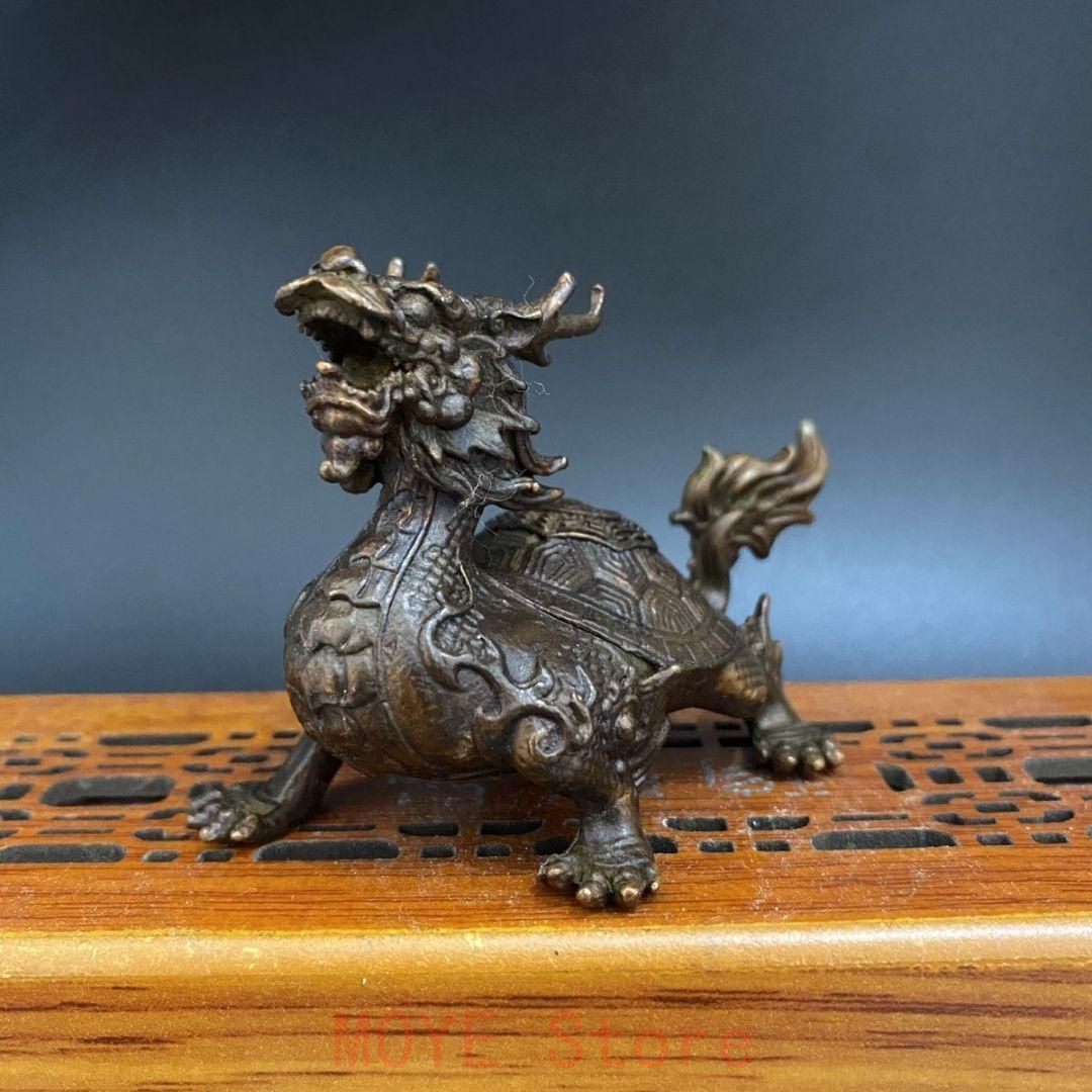 銅 細工 茶道具 香道具 蓋置 置物 竜亀 銅製gy1216 - メルカリ