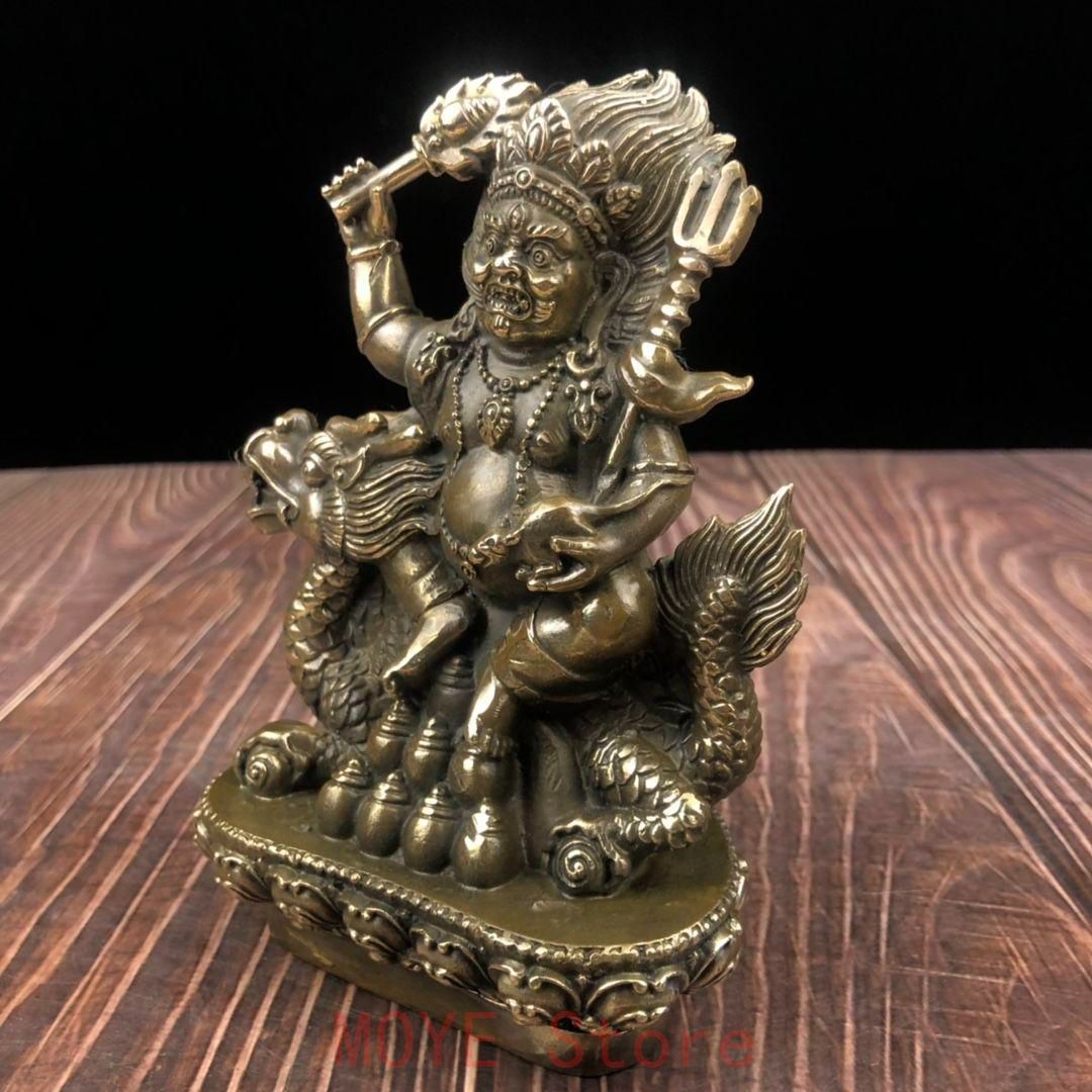 騎竜黄財神仏像 現代 置物gy 1216