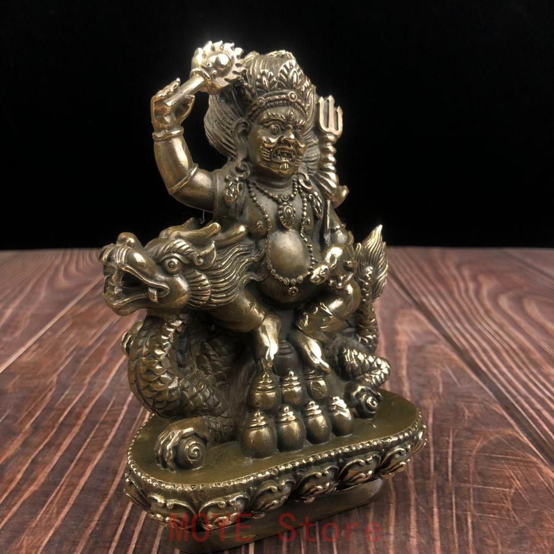 騎竜黄財神仏像 現代