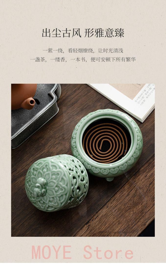 宋式焼物三足円腹蓮華香炉 装飾品 現代工芸品美術品 置物gy1216 - メルカリ