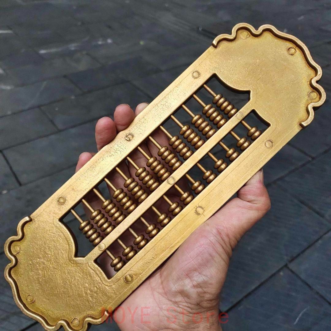 銅器 浮彫 招財進宝 金蟾 龍そろばん 家具 装飾 ストア 工芸品 置物gy1216