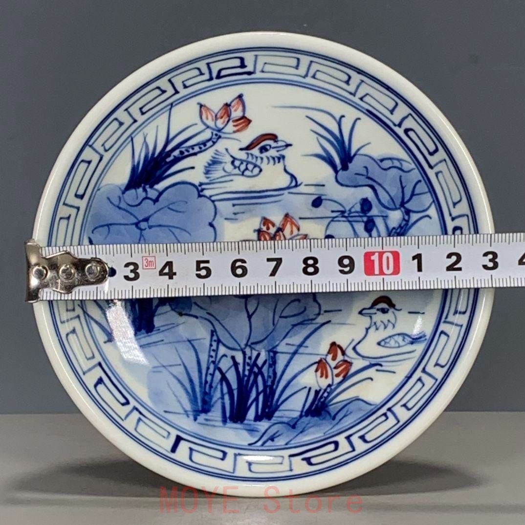 中国美術品 青花釉里 紅蓮花 高足果皿 置物gy1216 - メルカリ