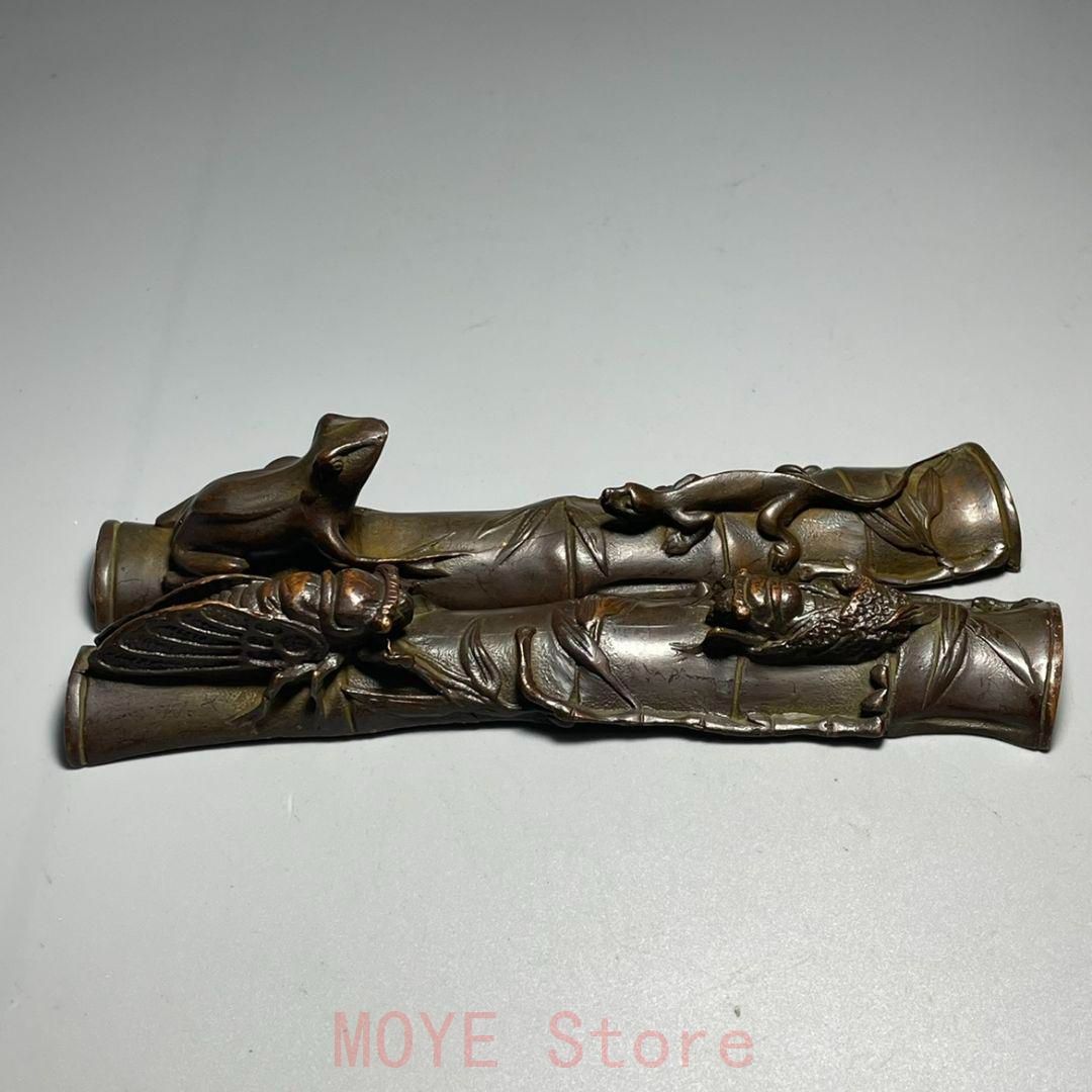 足るを知れば楽を 鎮尺 筆置き 書道具 文房具 工芸品 美術品 置物