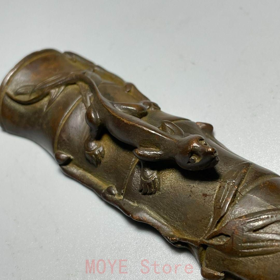 足るを知れば楽を 鎮尺 筆置き 書道具 文房具 工芸品 美術品 置物