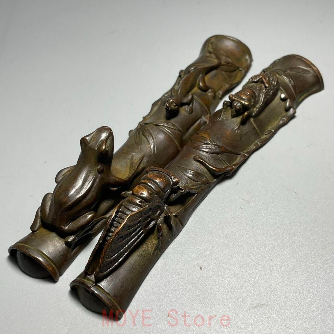 足るを知れば楽を 鎮尺 筆置き 書道具 文房具 工芸品 美術品 置物